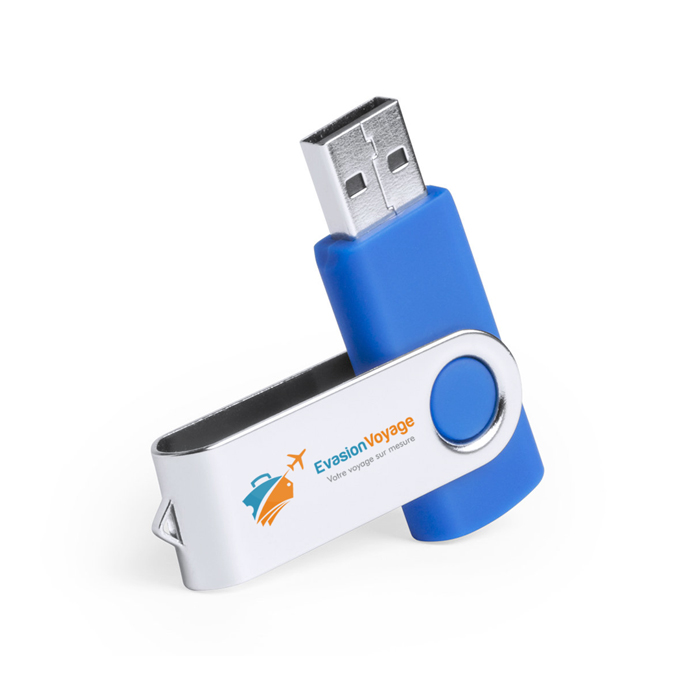 Clé usb personnalisée 32 GB avec couvercle en métal rotatif - Raphaël
