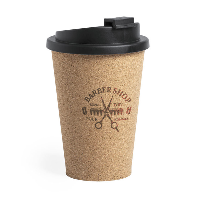 Mug personnalisé eco-friendly en liège naturel 350 ml – Roméo