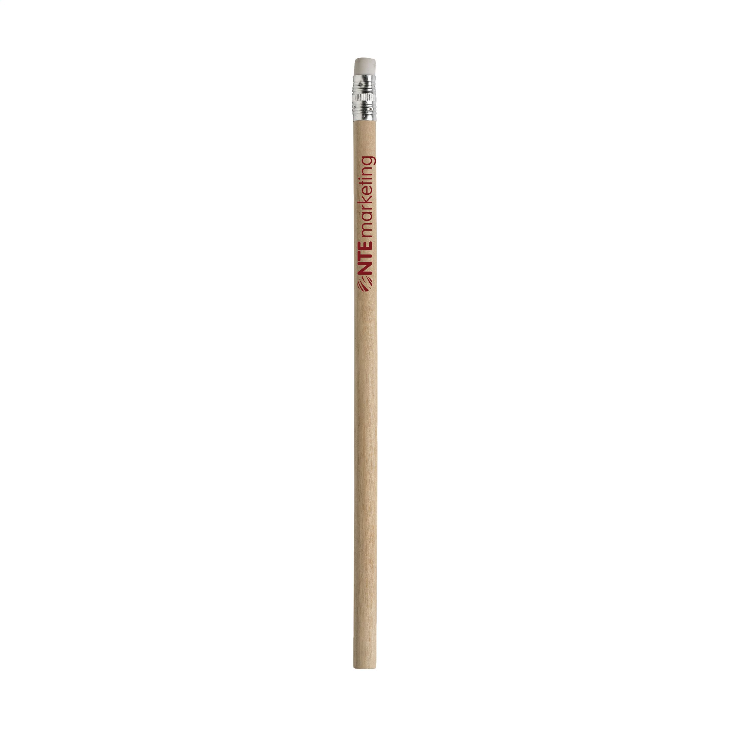 Crayon en bois non vernis HB non taillé avec gomme - Féchain - Zaprinta France