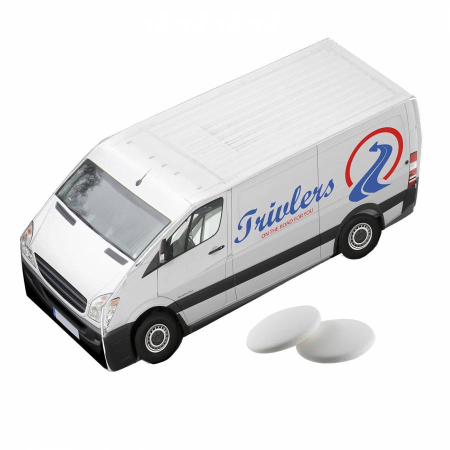 Camionnette de livraison personnalisée avec bonbons à la menthe