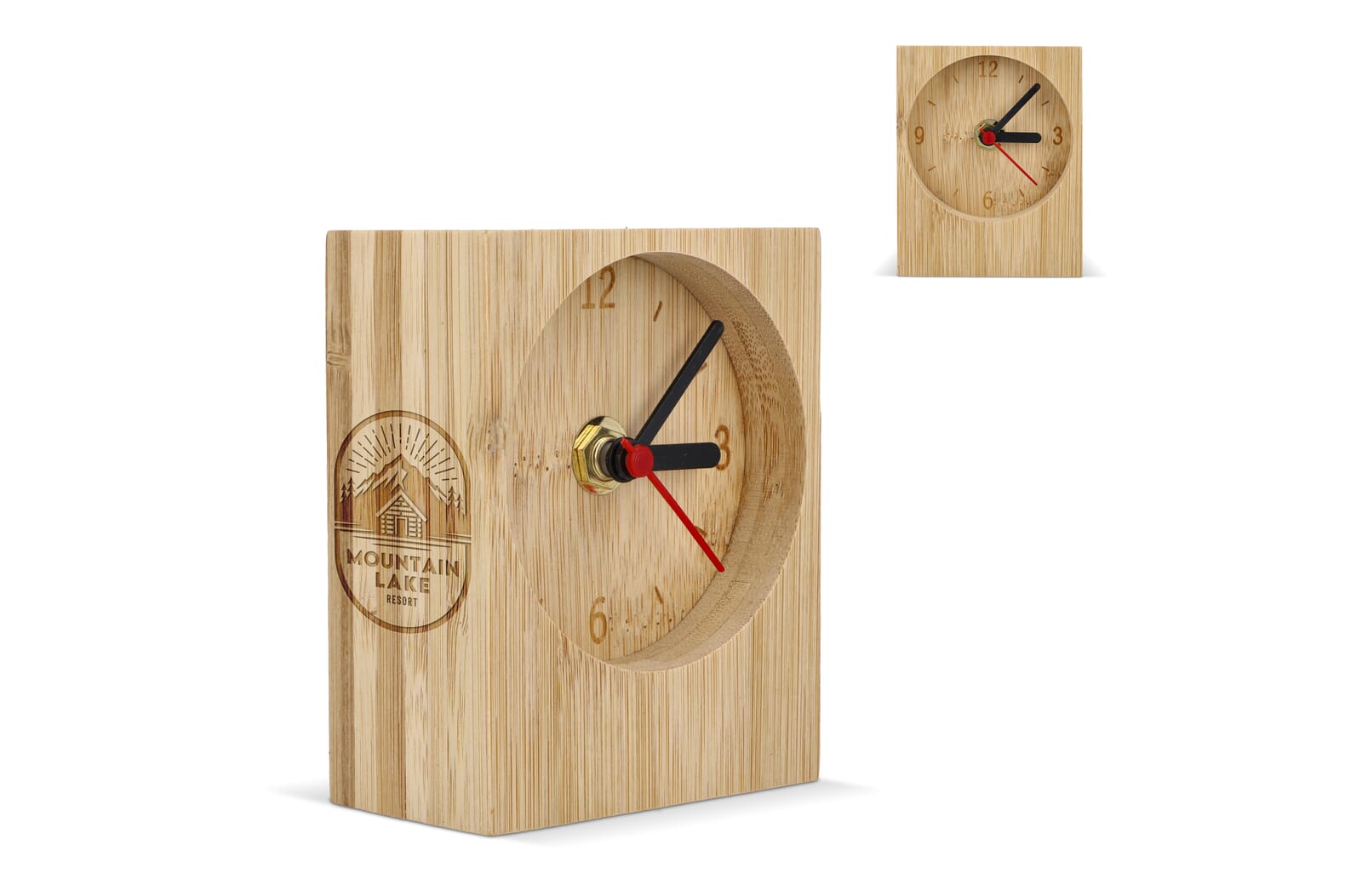 Horloge de Bureau Rectangulaire en Bambou - Saint-Georges-de-la-Rivière