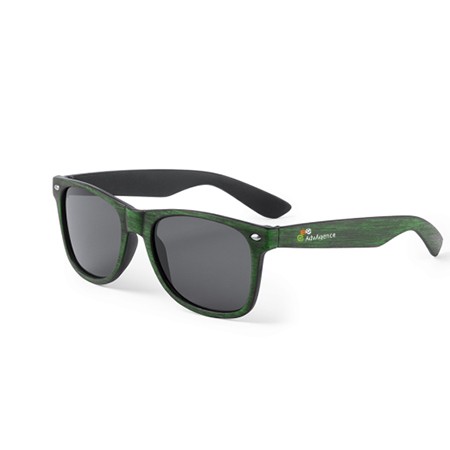 Lunettes de soleil personnalisées monture effet bois vieilli - Baruta