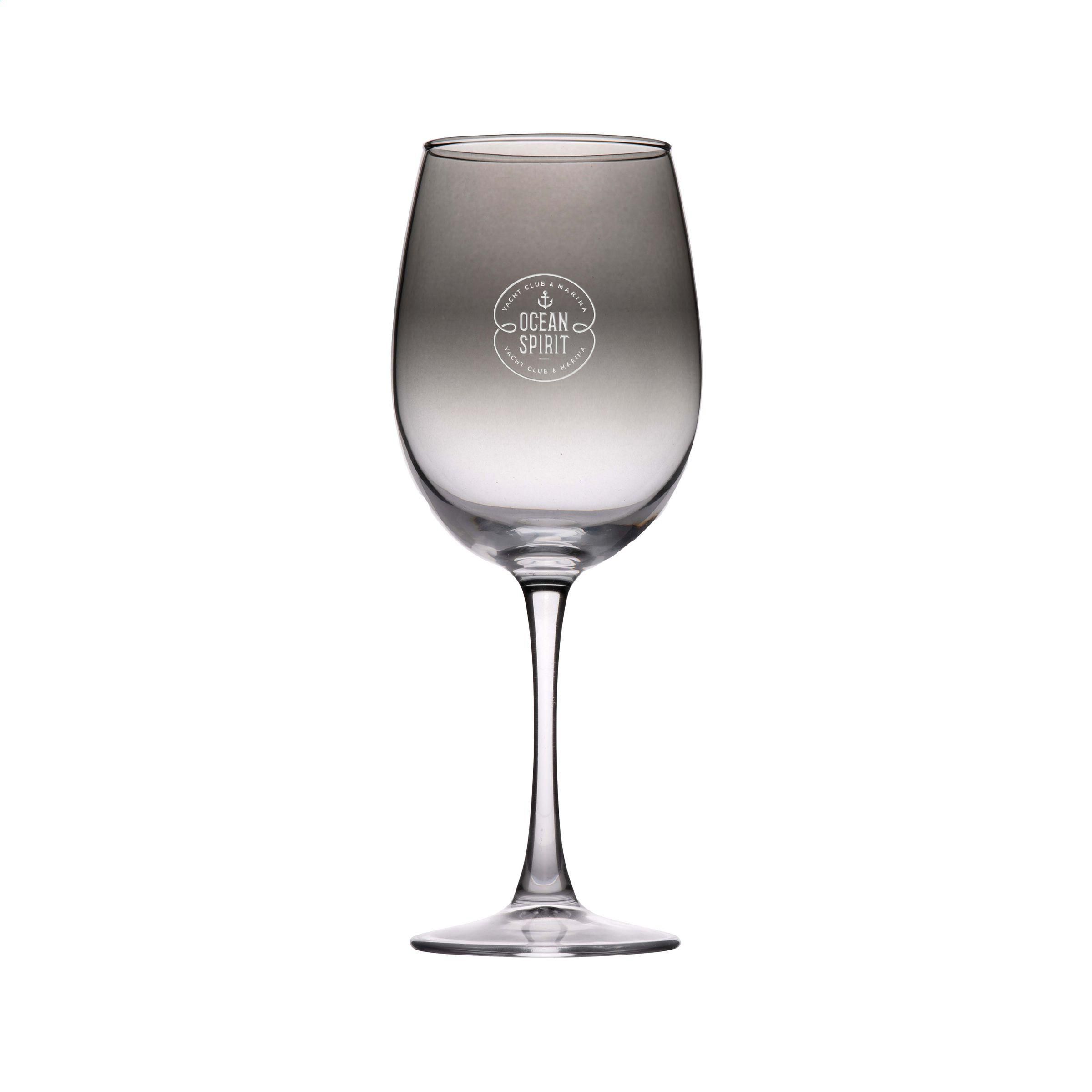 Verre à Vin Fumé Élégant 360 ml - Vinzier imprimé avec logo