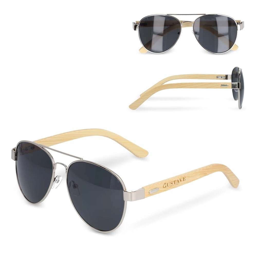 Lunettes Aviateur en Bambou - Allas-Bocage