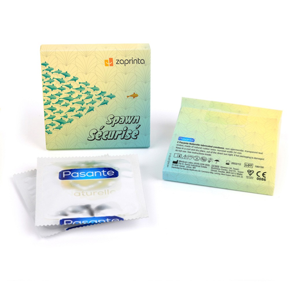 Duo de préservatifs personnalisés Pasante® DuoBox - PR06 bedrukken met logo