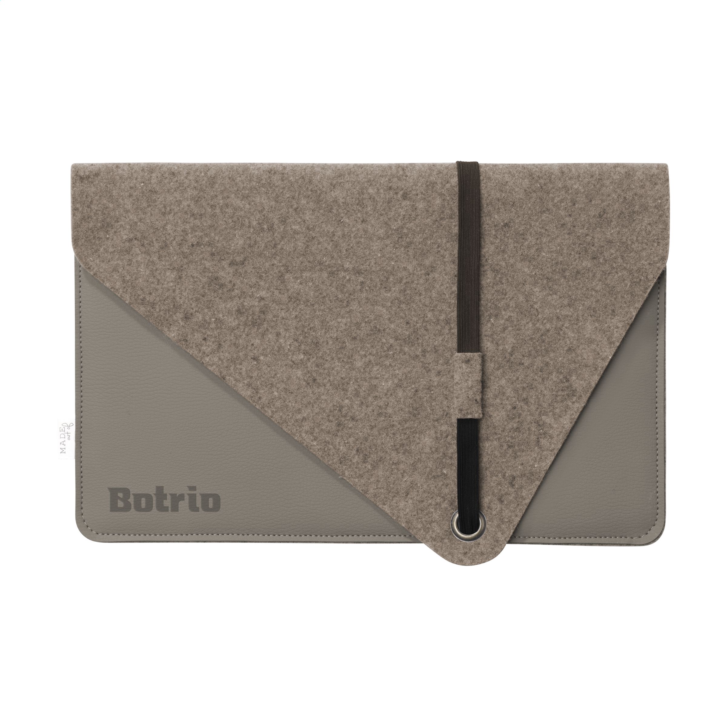 Recycled Felt & Apple Leather Laptop Sleeve 15 inch - Zaprinta France