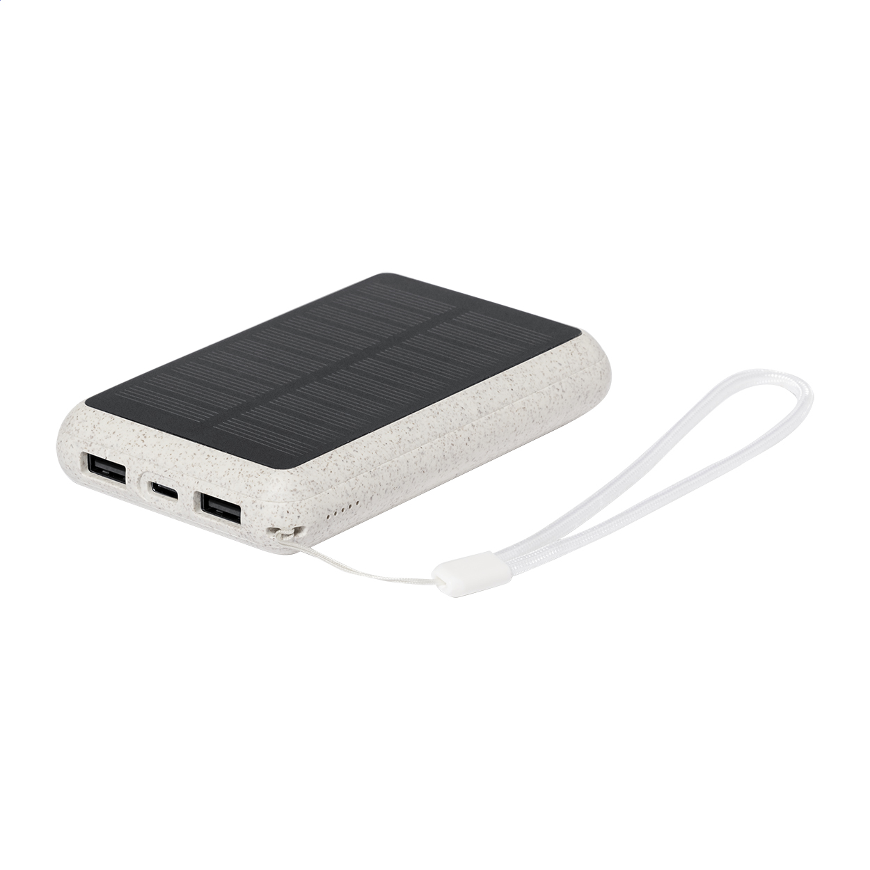 Batterie externe Surum personnalisée en paille de blé écologique, 5000 mAh imprimé avec logo
