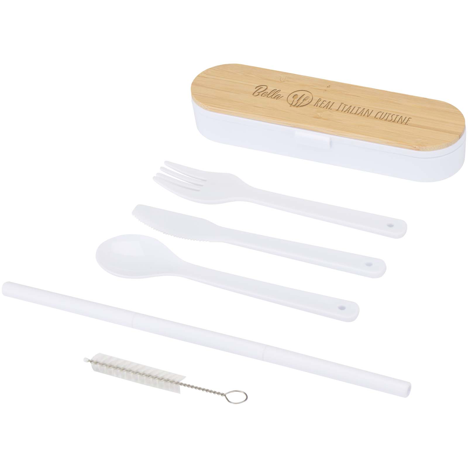 Ensemble de couverts nomade avec couvercle en bambou - Astugue