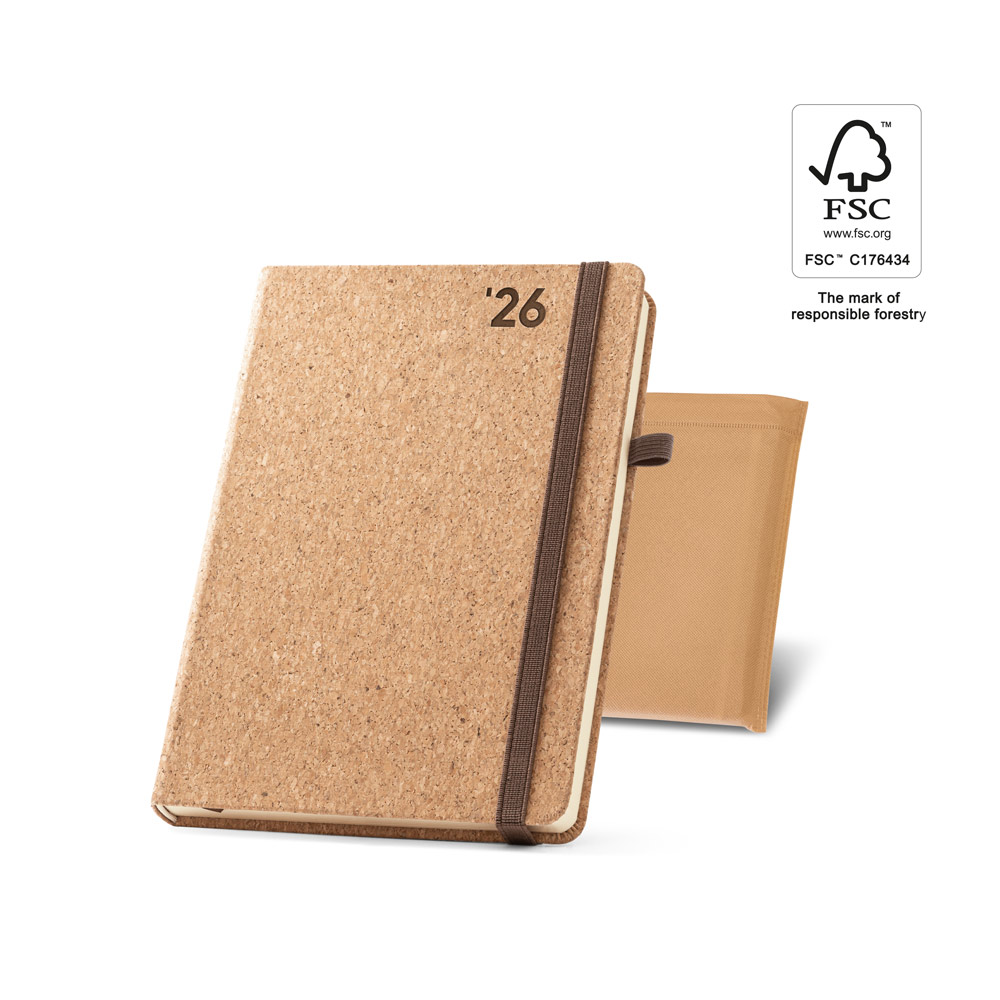 Carnet en liège A5 Planificateur Quotidien - Saint-Bauzille-de-Putois