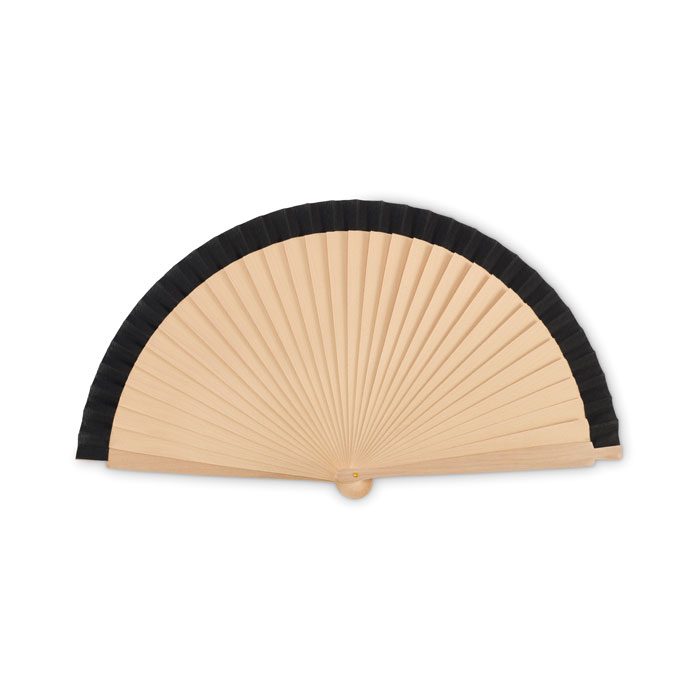 Éventail Élégance en Bois - Ladon imprimé avec logo