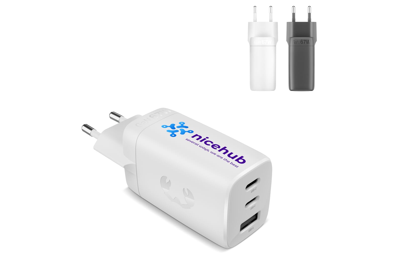 Chargeur Rapide Universel 67W GaN - Orcevaux imprimé avec logo