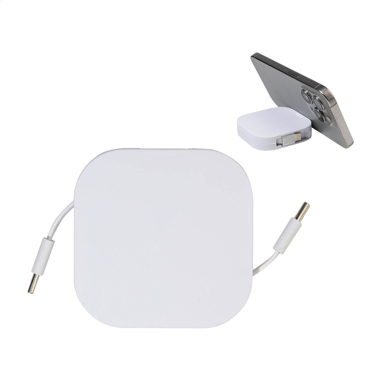 Câble USB-C rétractable ÉcoChargeur 60W - Monswiller imprimé avec logo