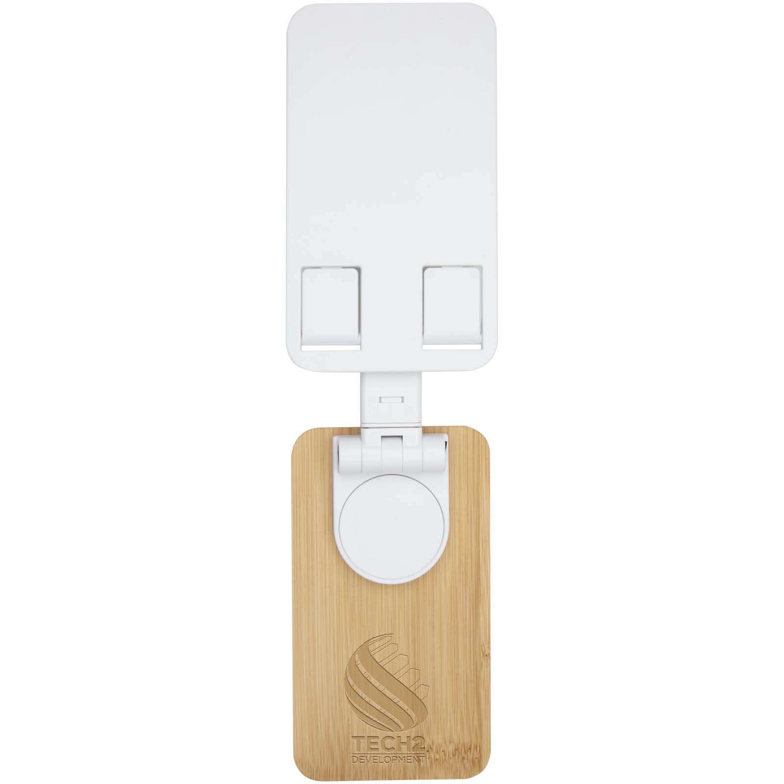 Support de Téléphone Pliable en Plastique Recyclé avec Détails en Bambou - Marquion