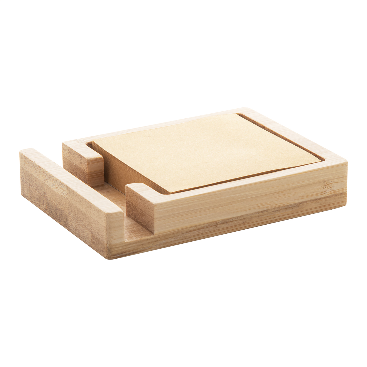 Bloc-notes support téléphone Matsu personnalisé en bambou, 125 feuilles kraft imprimé avec logo