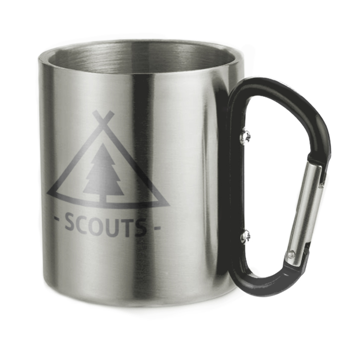 Mug personnalisé inox avec anse mousqueton 220 ml - Melody