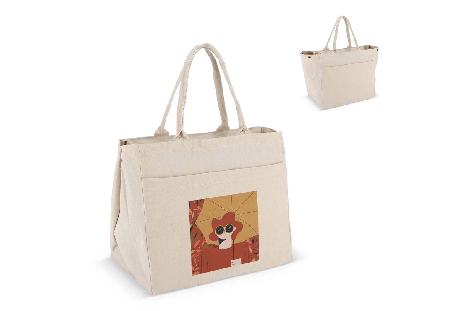 Sac Cabas en Coton avec Zip - Mézières-sur-Ponthouin