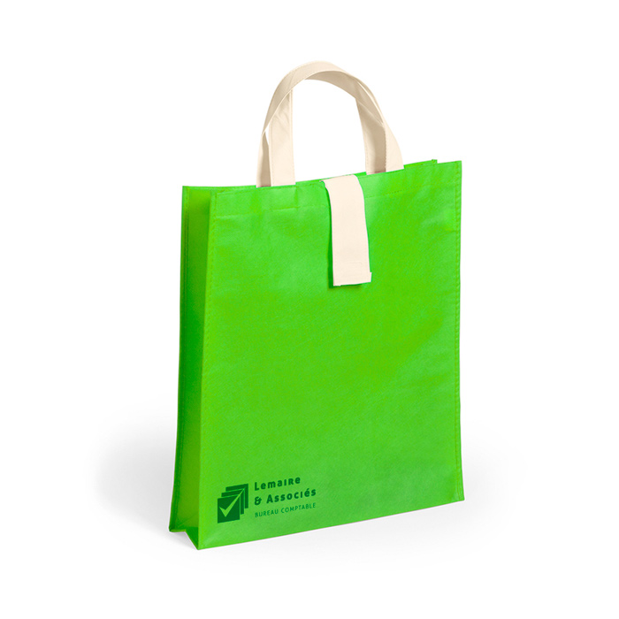 Tote bag personnalisable tissu avec fermeture velcro 80 g/m² - La Rochelle - Zaprinta France