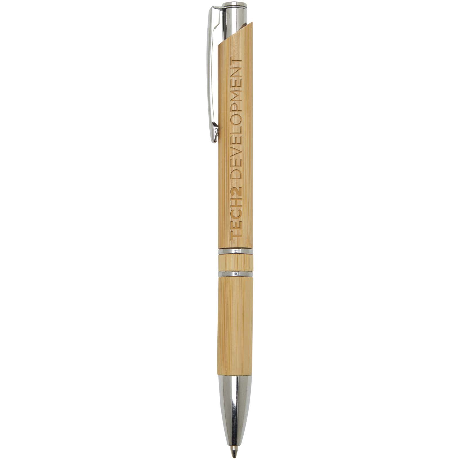 Stylo bille Wicker personnalisé en bambou, encre noire