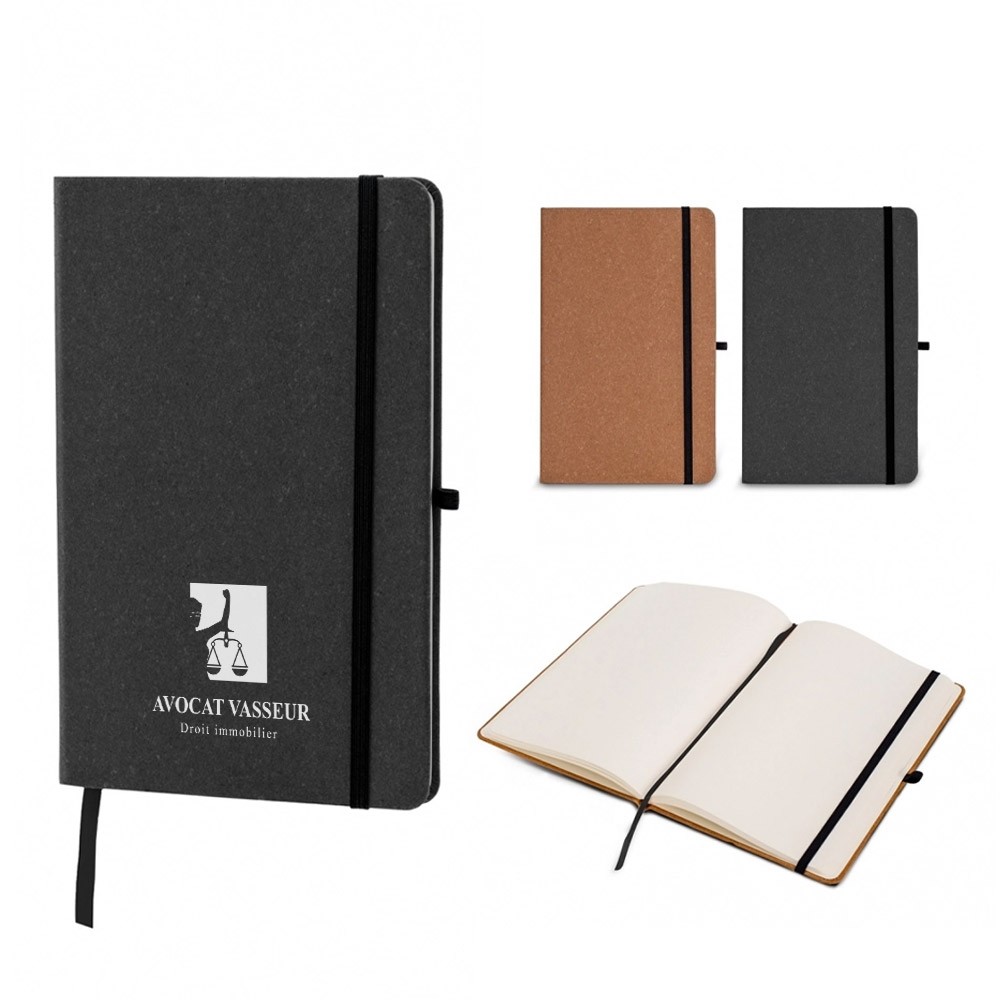 Carnet A5 couverture rigide en cuir recyclé