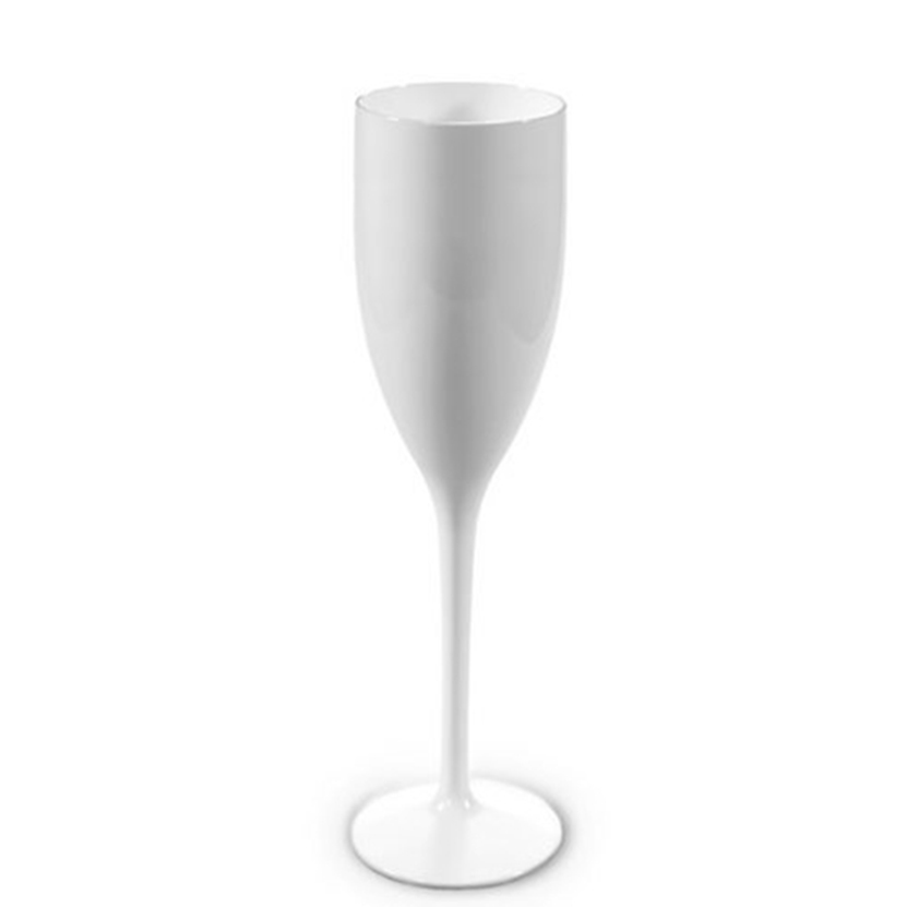 Coupe de champagne blanche personnalisée (12 cl) - Julie - Zaprinta France