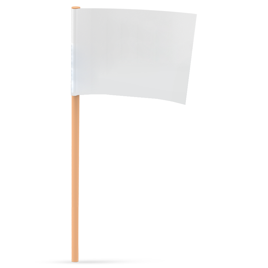 Mini-drapeau de qualité supérieure avec pique en bois - Saurais