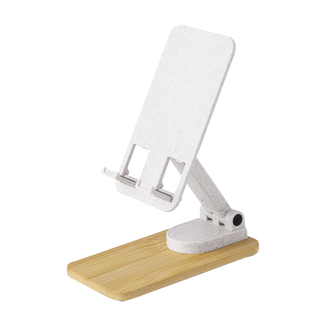Support téléphone pliable Modyx en paille de blé écologique et bambou
