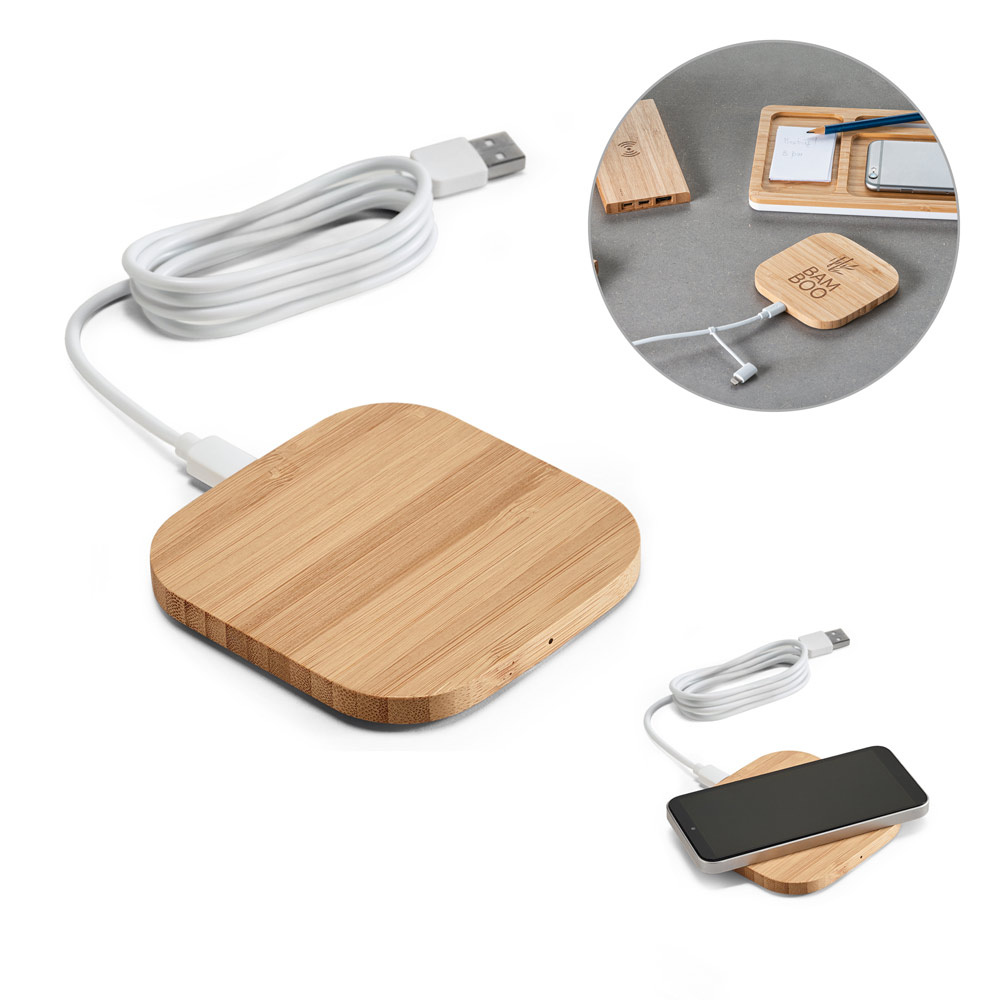 Chargeur Sans Fil en Bambou - Le Vernet