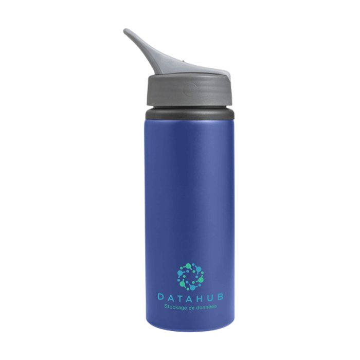 Gourde personnalisée en aluminium avec paille 750 ml - Ulysse