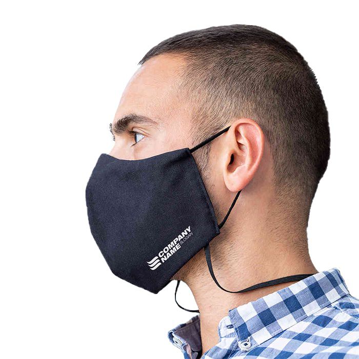 Masque en tissu personnalisé réutilisable avec tour de cou - Fumana
