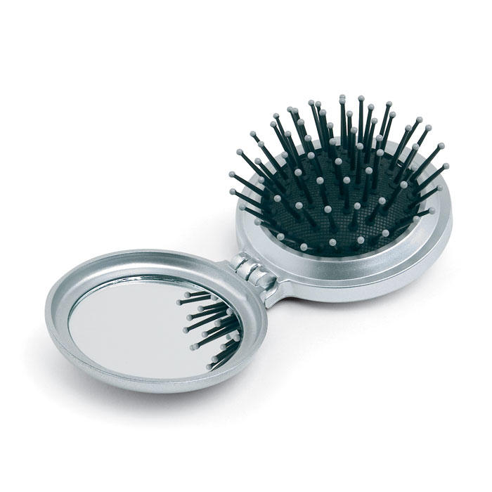 Brosse à cheveux pliable et miroir - Argentan - Zaprinta France