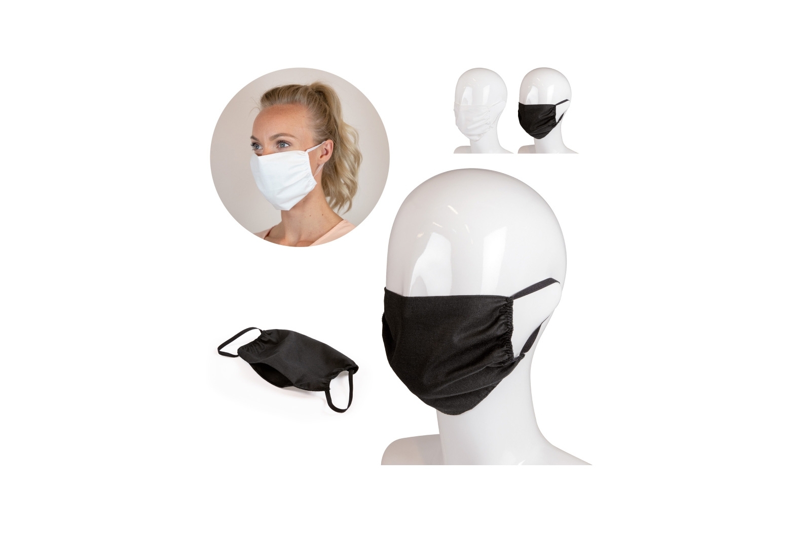 Masque facial réutilisable à double couche avec insert de filtre - Grignols