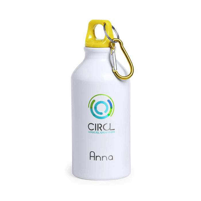 Gourde avec prénom en aluminium personnalisée bicolore 400 ml - Audrey