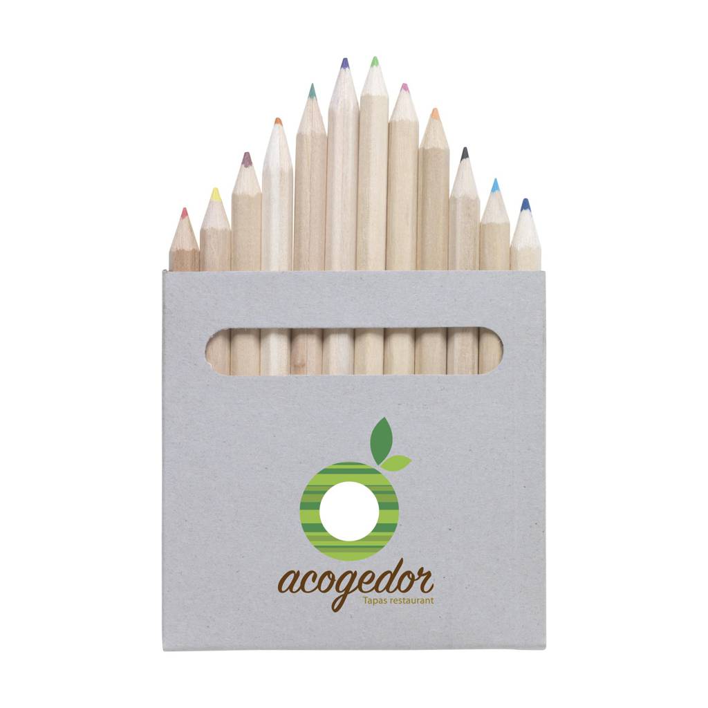 Pochette personnalisée 12 crayons de couleur écologiques - Calabyi - Zaprinta France