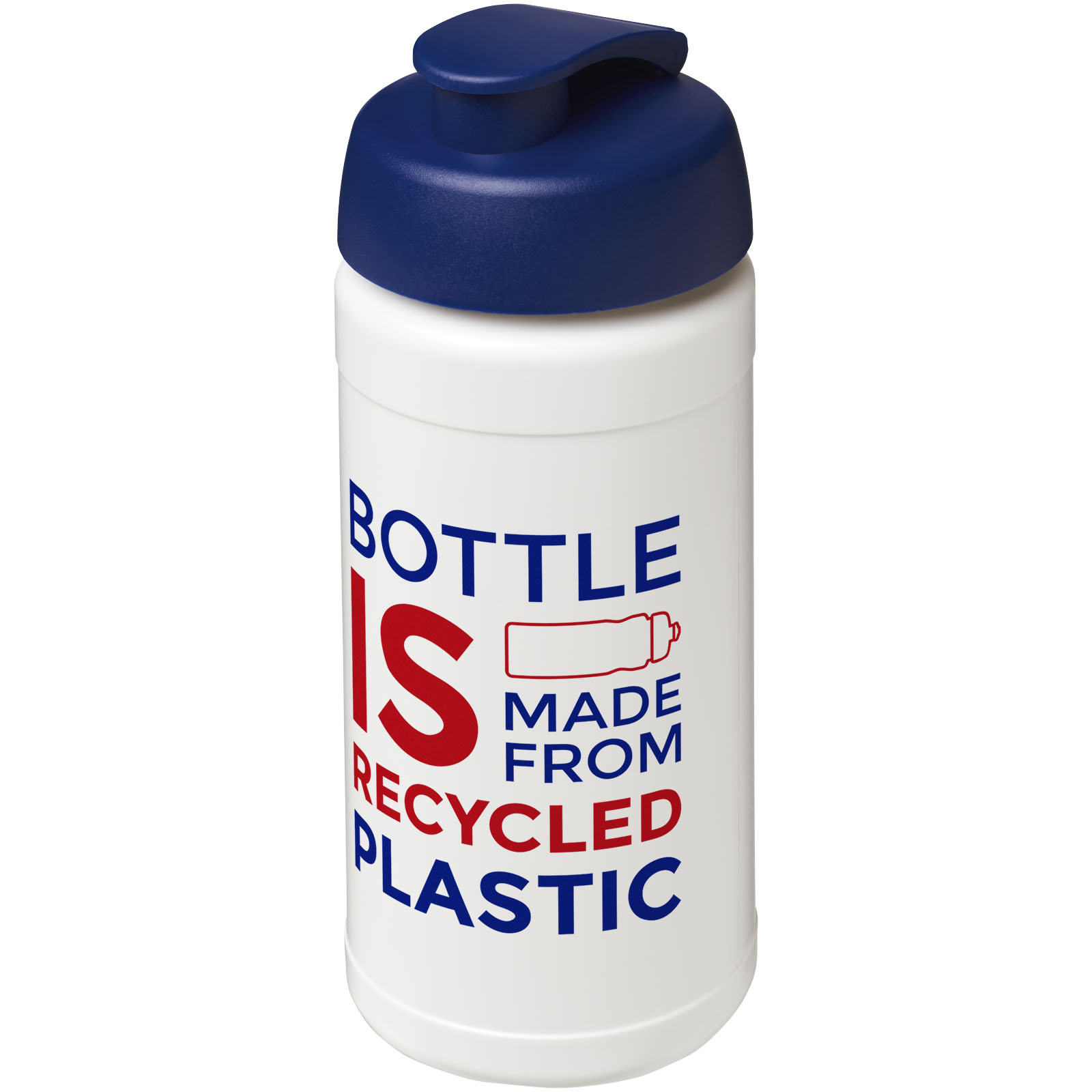 Bouteille de sport recyclée 500 ml avec couvercle rabattable - Grave
