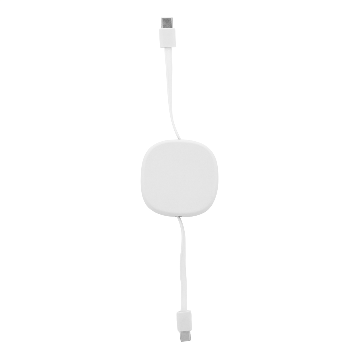 Câble de charge rétractable Cabsle USB-C 60 W en ABS recyclé avec logo imprimé avec logo