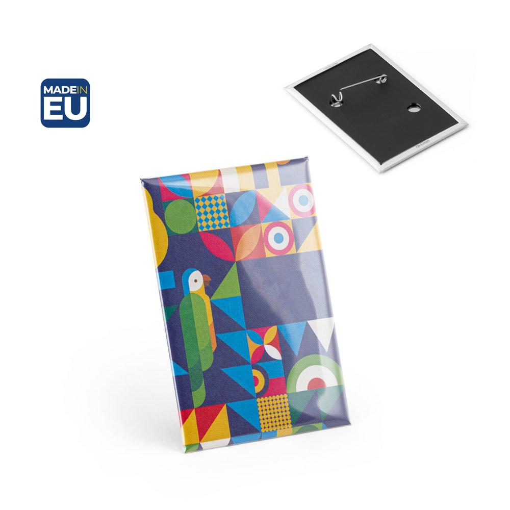 Bouton P'IN 13. Bouton P'IN 13. Insigne rectangulaire à épingle verticale