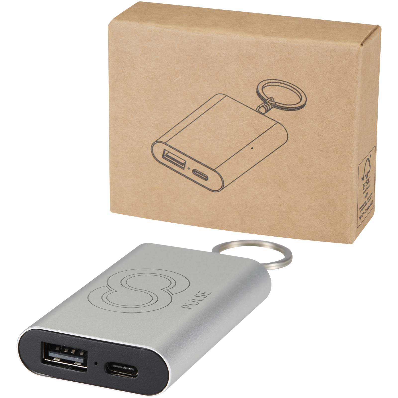 Batterie Portable Recyclée 2000 mAh avec Porte-clés - Tercis-les-Bains