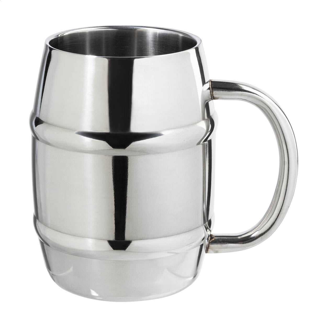 Mug à cocktail Julep personnalisé en acier inoxydable avec anse, 450 ml imprimé avec logo