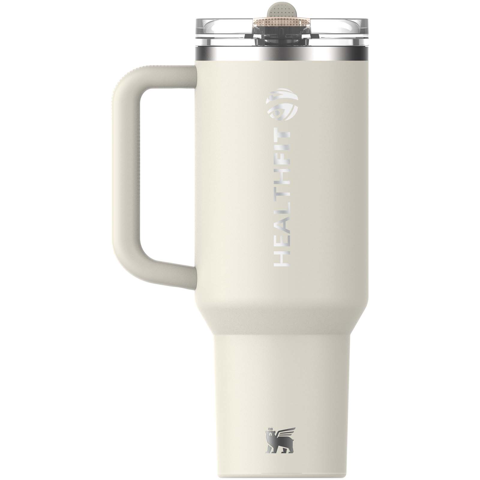 Gobelet isotherme Stanley Quencher® ProTour 1180 ml personnalisé, paille rabattable, inox recyclé