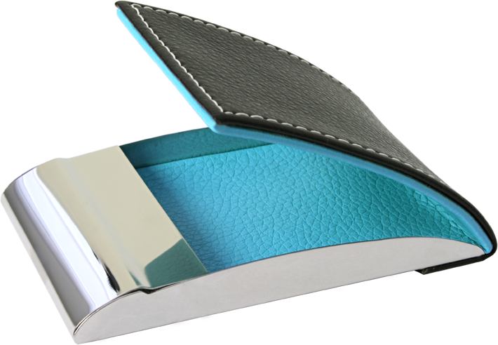 Porte cartes de visite personnalisé en cuir - Majesty