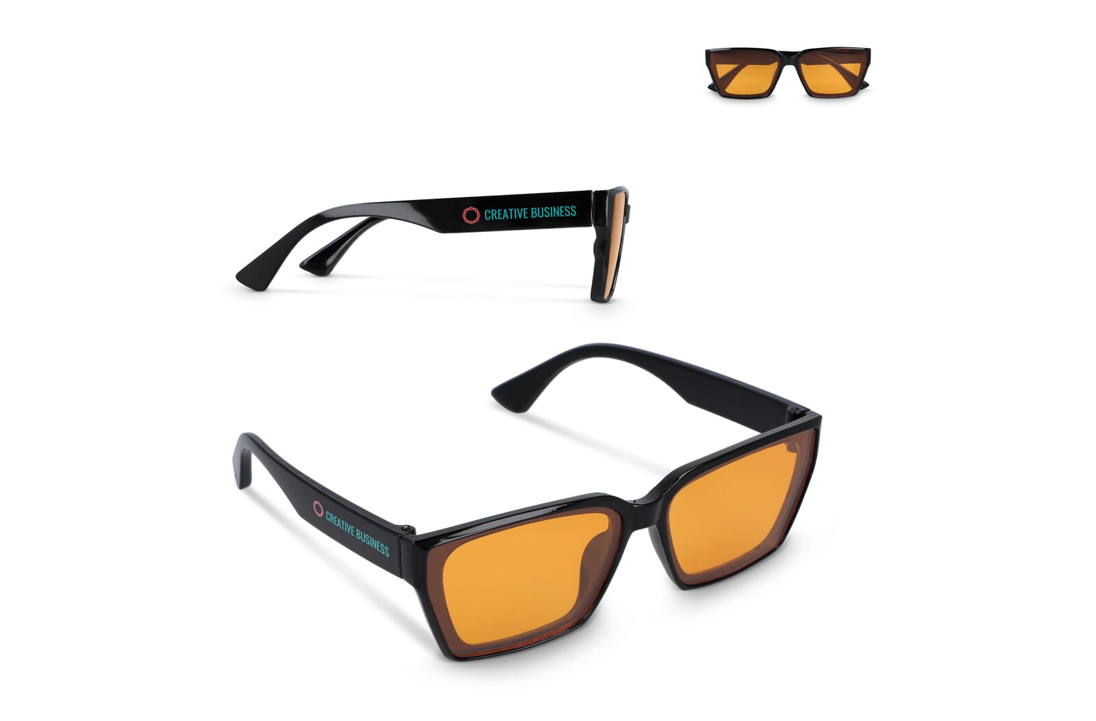 Lunettes de Soleil Rectangulaires Éco Mila - Pouy-de-Touges imprimé avec logo
