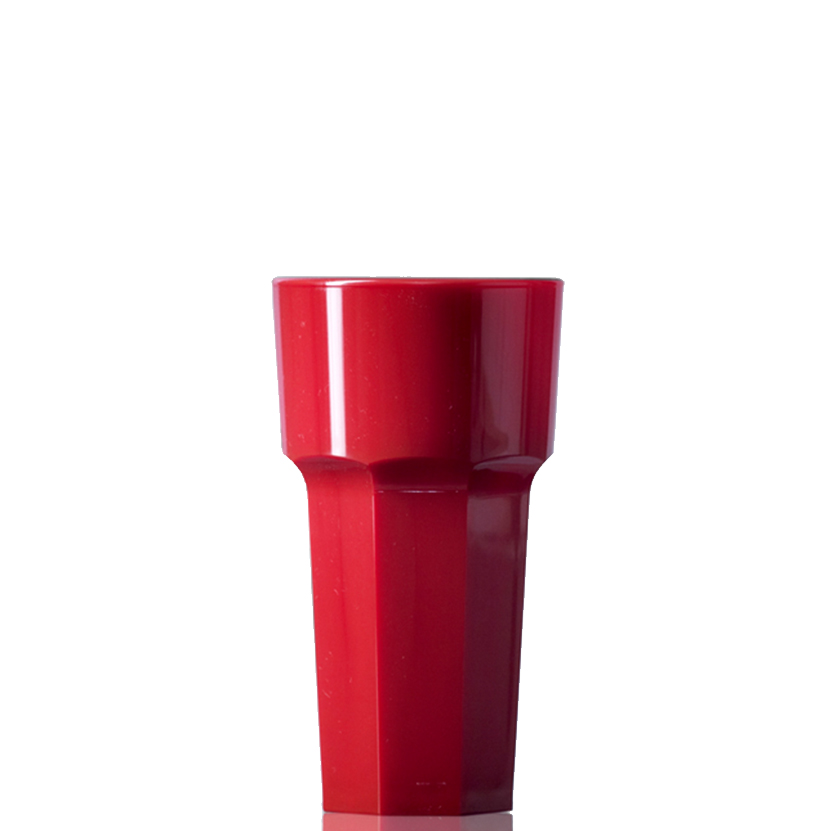 Verre rouge en plastique personnalisé (34 cl) - Christie