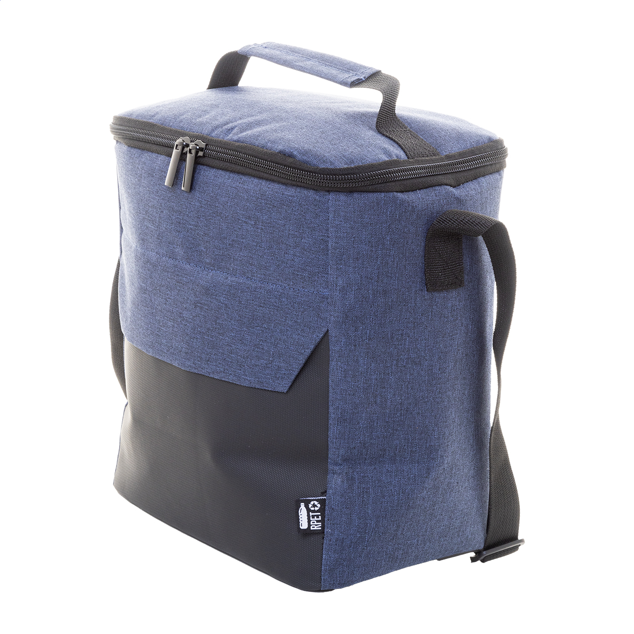Sac isotherme Blacol personnalisé en RPET 600D avec bandoulière