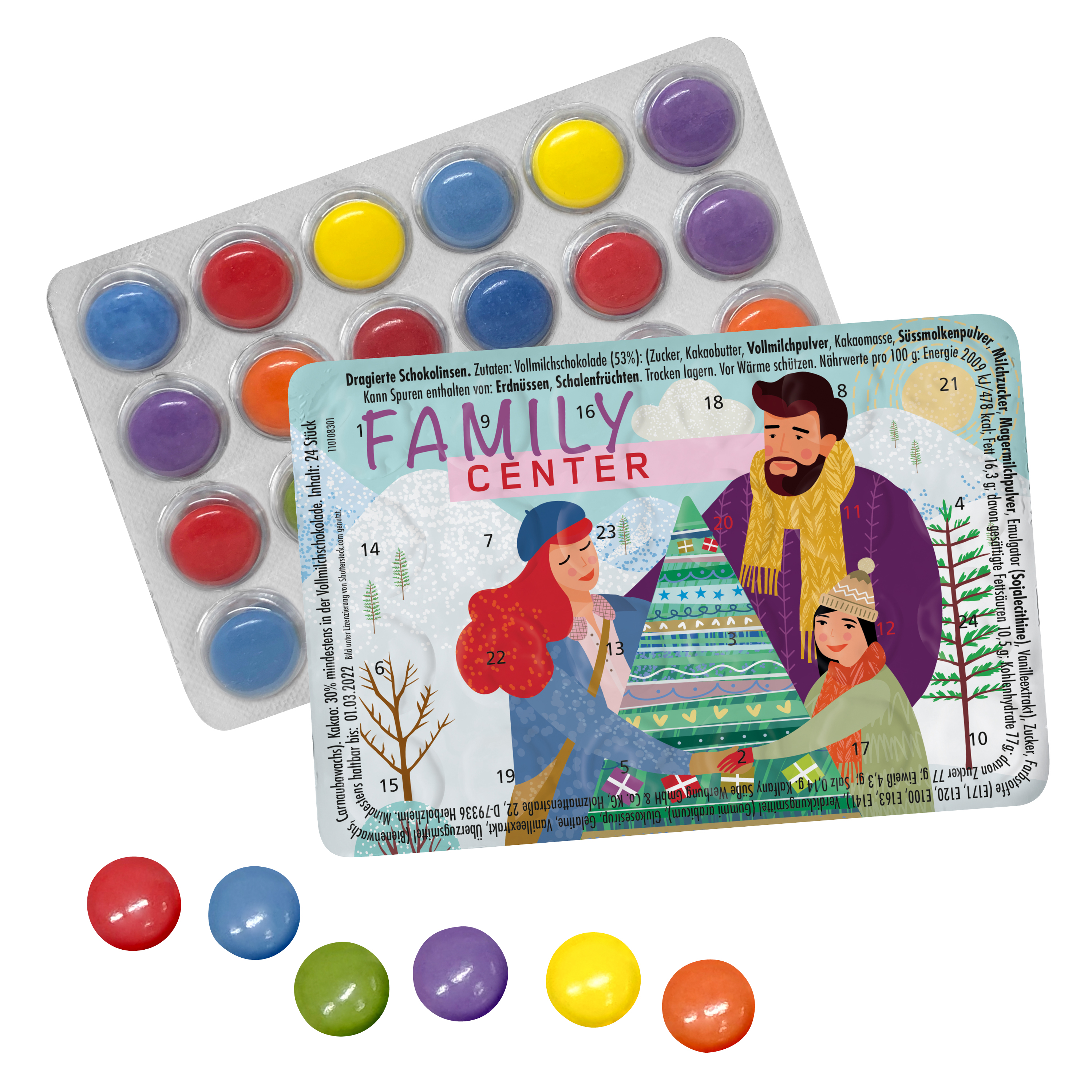 Le Mini Calendrier de l'Avent avec Lentilles en Chocolat - Trévérec