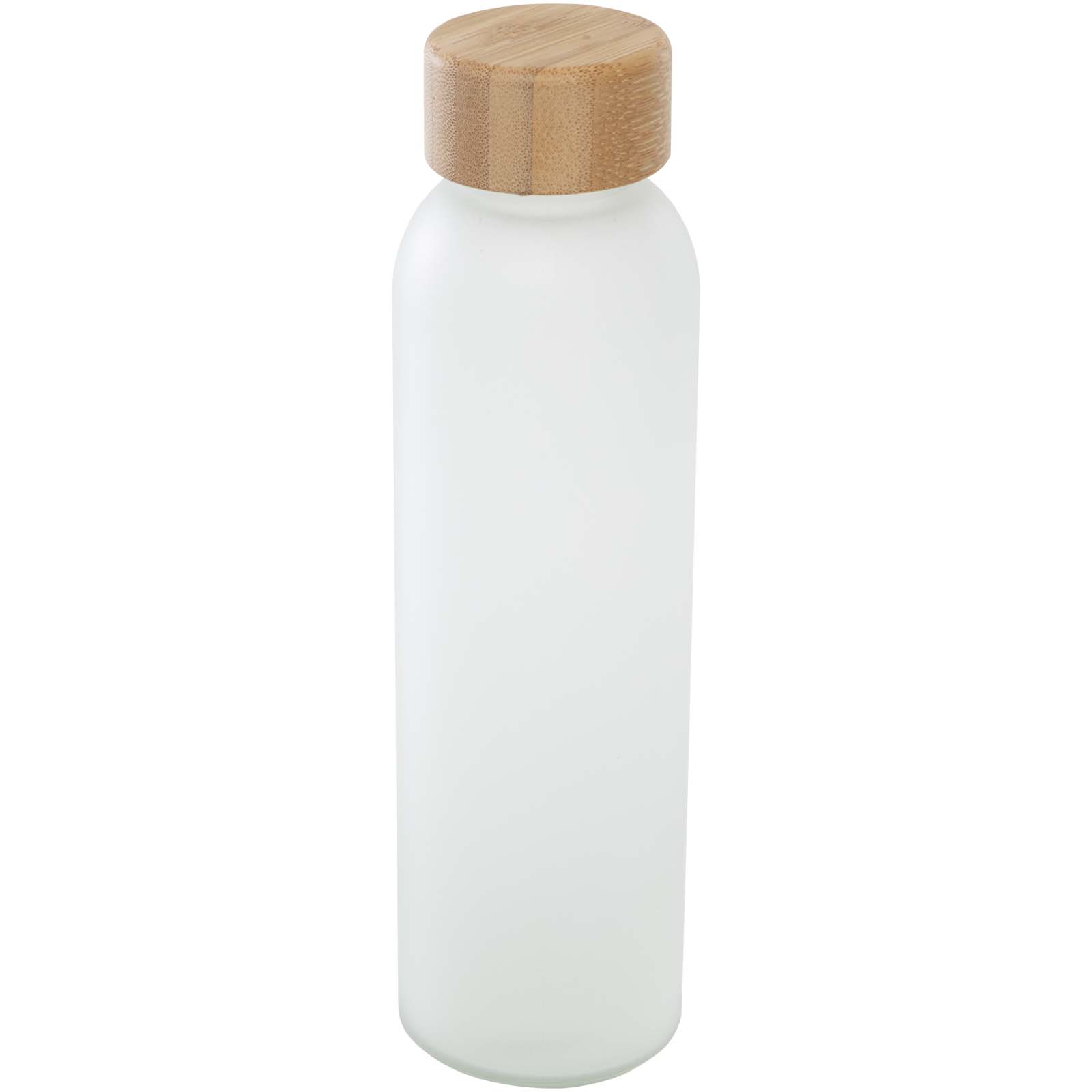 Bouteille en verre givré EcoChic 500 ml avec couvercle en bambou - Montséret