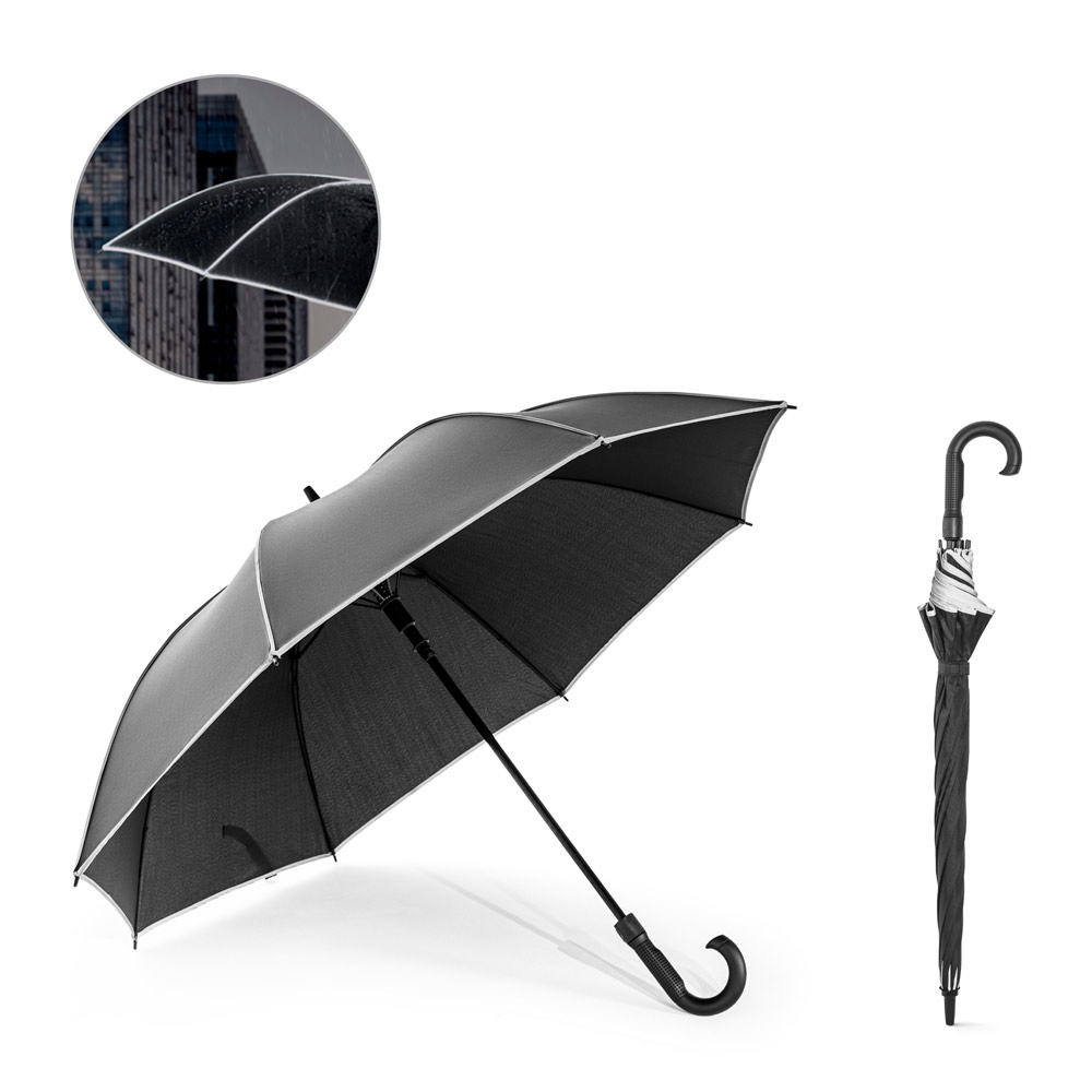 Parapluie Résistant en Polyester Recyclé - Frévin-Capelle imprimé avec logo