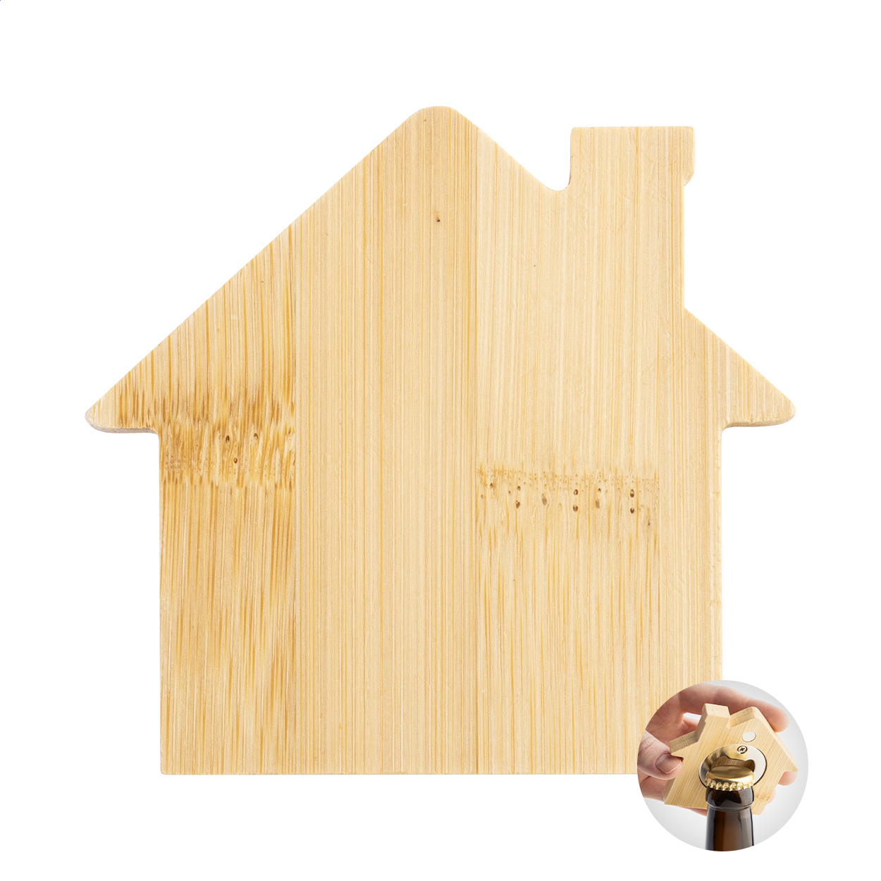 Aimant de Frigo et Ouvre-bouteille en Bambou Maison - Mardor imprimé avec logo
