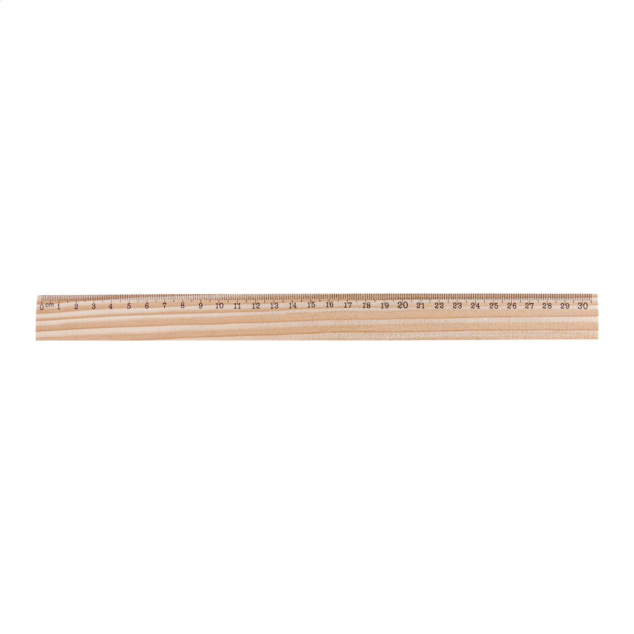Règle ThreeO personnalisée en bois de pin de 30 cm avec votre logo
