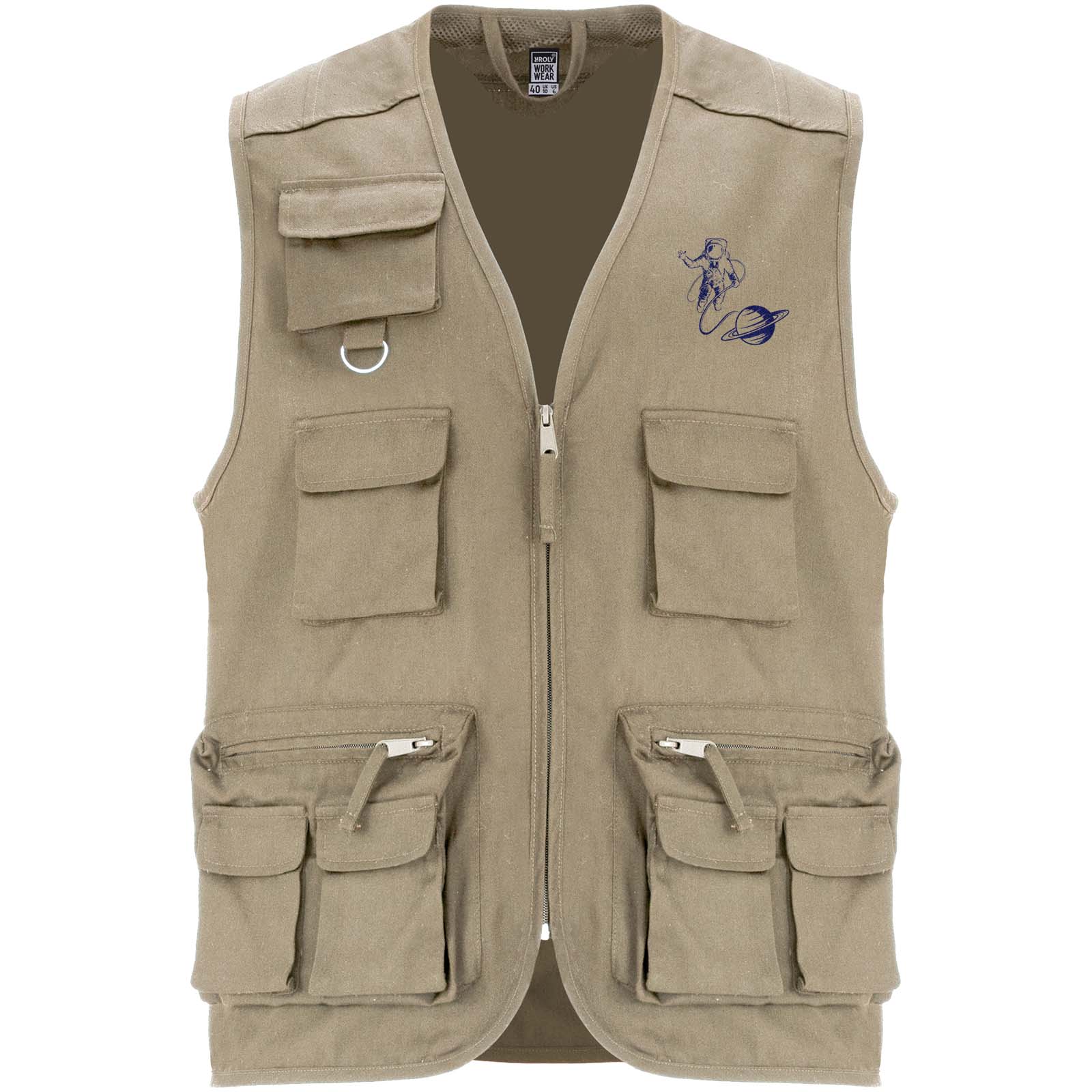 Gilet Professionnel Multi-Poches - Le Bois imprimé avec logo