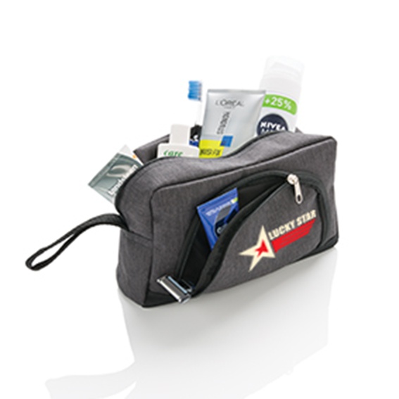 Sac de toilette bicolore élégant - Le Chêne imprimé avec logo